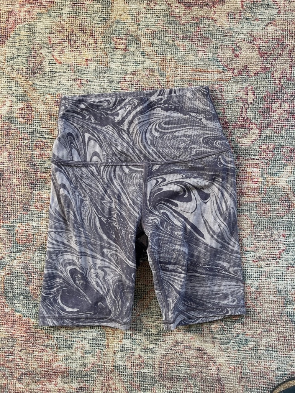 Athleta grey marble biker shorts XS